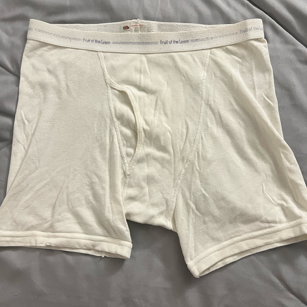 Fruit of the Loom White Boxer Briefs